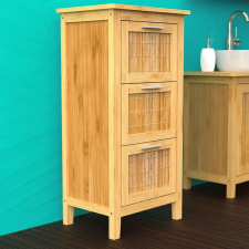 EISL bambusz fürdőszobaszekrény 3 fiókkal 30 x 42 x 82 cm fürdőszoba bútor