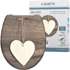 Eisl WC-ülőke Wood Heart Duroplast leeresztő automatikával és gyorszárral takarító és háztartási eszköz