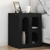  Éjjeli asztal 2 pcs Fekete 40 x 35 x 50 cm Faanyag