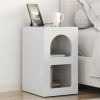  Éjjeli asztal 2 pcs Magas Fényű Fehér 29.5 x 35 x 50 cm Faanyag