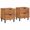  Éjjeliszekrény 2 pcs Barna 40 x 33,5 x 46 cm Tömör Mangófát