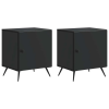  Éjjeliszekrény 2 pcs Fekete 43 x 34,5 x 50 cm Szerelt Fa