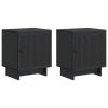  Éjjeliszekrény 2 pcs Fekete 43 x 34,5 x 50 cm Szerelt Fa