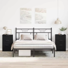  Éjjeliszekrény 2 pcs Fekete tölgy 40 x 65 x 65 cm Faanyag bútor