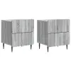  Éjjeliszekrény fiókkal 2 pcs Szürke Sonoma 43 x 34,5 x 49,5 cm