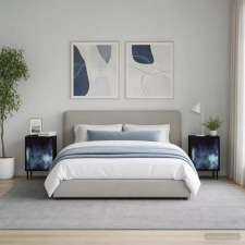  Éjjeliszekrény RAALTE 2 db Fekete Tölgy 36 x 33 x 51 cm bútor