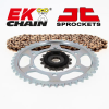 EK CHAIN EK/PBR 525 ZVX3 - 16/43-116 láncszett - acél, standard hátsó lánckerék EK CHAIN  Erőátviteli alkatrészek Láncok, lánckerekek, láncszettek Láncszettek