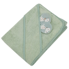 Eko Fürdőlepedő fülekkel bambusz Dogs Mint 100x100 cm babatörülköző, kifogó