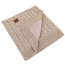  EKO Kasmír takaró szőrme béléssel Beige 100x80 cm babaágynemű, babapléd
