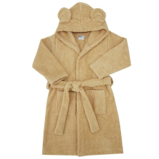 Eko Köntös pamutból kapucnival és fülekkel Beige méret S 104-110