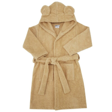 Eko Köntös pamutból kapucnival és fülekkel Beige méret S 92-98