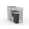  EKOTECH - Beépíthető hulladékgyűjtő SMART Inox 1x26 liter+1x7 liter lágyan záródó