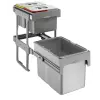  EKOTECH - Beépíthető hulladékgyűjtő TANDEM SHORT 40 - 1x34 liter + 2x12 liter