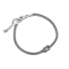 Ékszer ABC Ezüst dupla karlánc "csomó" karkötő