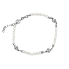 Ékszer ABC Ezüst karlánc fűzött gyöngyökkel "3,5" karkötő