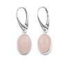 Ékszer ABC Ezüst rózsakvarc köves fülbevaló "10x14"