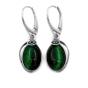 Ékszer ABC Ezüst zöld achát fülbevaló