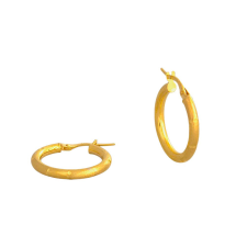 Ékszerkirály 14k arany fülbevaló, elegáns karika, 20 mm fülbevaló
