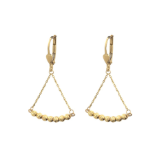 Ékszerkirály 14k arany fülbevaló, függő háromszög fülbevaló