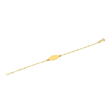 Ékszerkirály 14k arany karkotő gyermekeknek, gravírozható, 15,5 cm karkötő