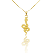 Ékszerkirály 14k arany medál, pikkelyes kígyó medál