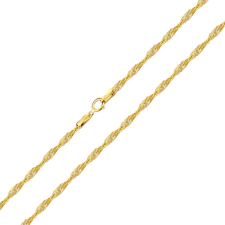 Ékszerkirály 14k arany nyaklánc, Szingapúri 55 cm nyaklánc