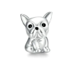 Ékszerkirály Ezüst charm, bulldog