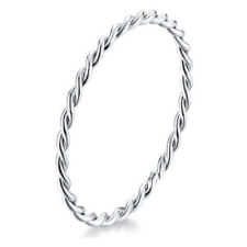 Ékszerkirály Ezüst gyűrű, fonott, 6-os méret gyűrű
