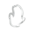 Ékszerkirály Ezüst gyűrű, hullám, 8-as méret