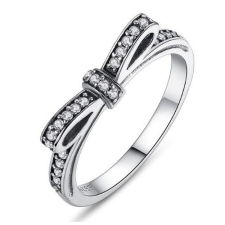 Ékszerkirály Ezüst gyűrű, masni motívummal, 9-es méret (Pandora stílus) gyűrű