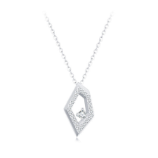 Ékszerkirály Ezüst női nyaklánc geometrikus medállal nyaklánc