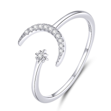 Ékszerkirály Ezüstgyűrű, Hold és csillag gyűrű