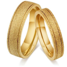 Ékszerkirály Férfi karikagyűrű, rozsdamentes acél, aranyszínű, 9-es méret gyűrű