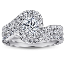 Ékszerkirály Női eljegyzési gyűrű, dupla, ezüst, 5-ös méret gyűrű