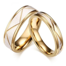 Ékszerkirály Női karikagyűrű, nemesacél, arany színű, 6-os méret gyűrű