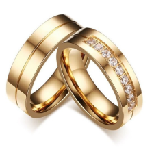 Ékszerkirály Női karikagyűrű, nemesacél, rosegold, 8-as méret gyűrű
