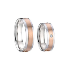 Ékszerkirály Női karikagyűrű, nemesacél, rosegold, 9-es méret gyűrű