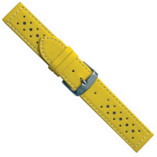 Ékszerkirály Óraszíj bőrből, Sárga, 22 mm óraszíj