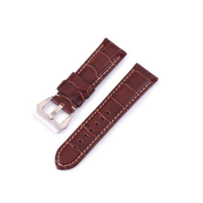Ékszerkirály Óraszíj marhabőrből, retro stílusú, vörösesbarna, 24 mm óraszíj