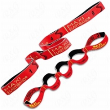  Elastiband® fitnesz erősítő gumipánt Maxi hosszú, piros színű, 10 kg közepes ellenállás, 110x4 cm, gumiszalag