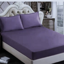 Elasztikus ágytakaró Kotonia Home - Kötött, 100% pamut, lila, 160×200+20 cm lakástextília