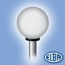 Elba Dekoratív közterületi lámpa GLOBOLUX 1x10W E27 d=400mm PMMA opál búra IP44 Elba kültéri világítás