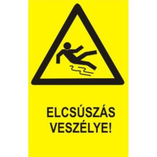  Elcsúszás veszélye! - műanyag, 150*100 információs tábla, állvány