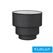 ELDLUX Függeszték 3 rétegű körös fekete len ernyővel világítás