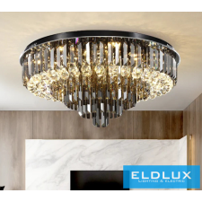 ELDLUX Kristály üveg mennyezeti lámpa E14×13 D580x350mm Fekete világítás