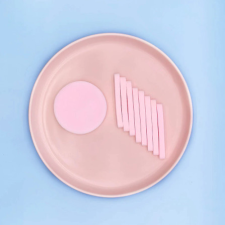  Eldobható kozmetikai szivacs, tömörített arclemosó szivacs (12 db) rózsaszín smink kiegészítő