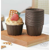  Eldobható Muffin Poharak, Hőálló Cupcake - 24 db Több színben - Barna