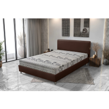  Elefántos Franciaágy barna bőr és elefánt mintás szövet hatékony 4 méretben ágy és ágykellék