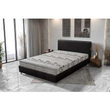  Elefántos Franciaágy fekete bőr és elefánt mintás szövet hatékony 4 méretben ágy és ágykellék