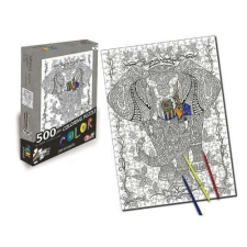 Elefántos színezhető puzzle puzzle, kirakós